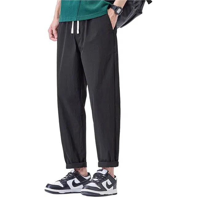 潮人榜 美式潮牌夏季薄款宽松裤子潮流百搭九分休闲裤 男款