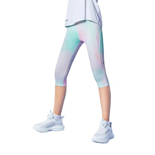 鸿星尔克儿童长裤 柔软舒适时尚百搭七分 粉红 青少年