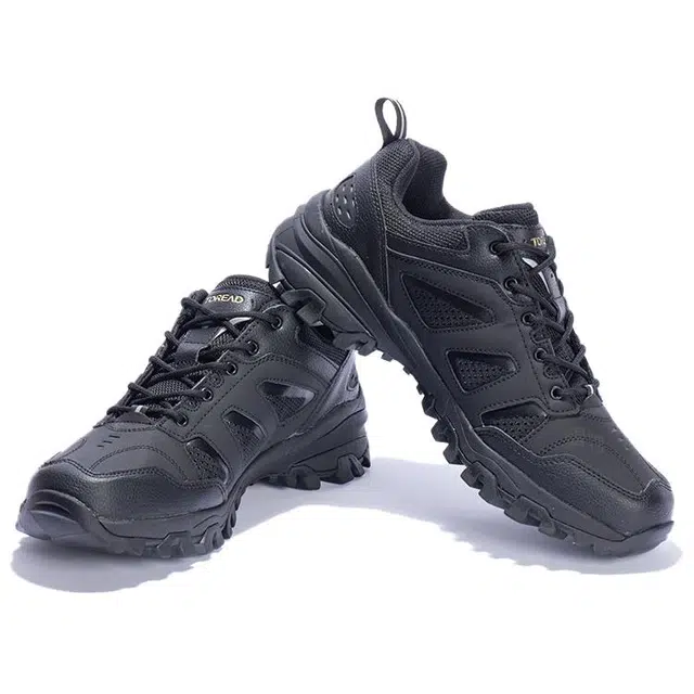 探路者 户外运动舒适 防滑耐磨 低帮 徒步鞋 男款 黑金色