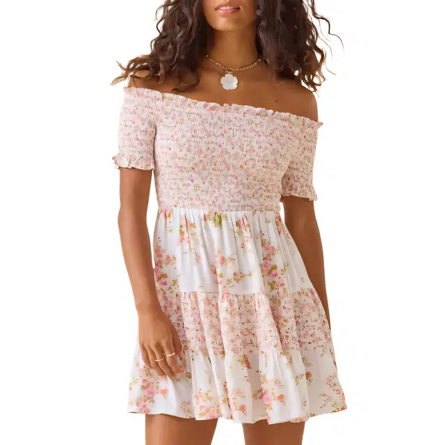ALTAR'D STATE Clayton Floral Mini Dress