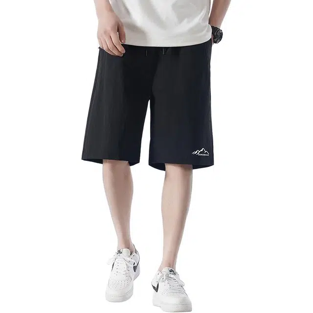 卡丹狄诺 防水户外运动凉感轻薄纯色百搭松紧腰五分休闲短裤 男女同款