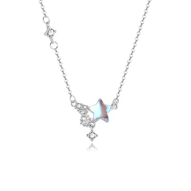 福韵金 六桂福 幸运星轻奢精致浪漫在逃公主森系小清新梦幻闪耀优雅温柔气质日常通勤百搭时尚#好运 琉璃 项链 女款