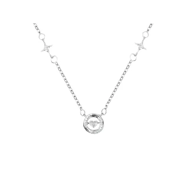 聆听花开 跳动的心锁骨链 莫比乌斯轻奢精致高级感 优雅气质小众设计仙女仙气小清新森系 时尚气质百搭新款可调节 铜 项链 女款