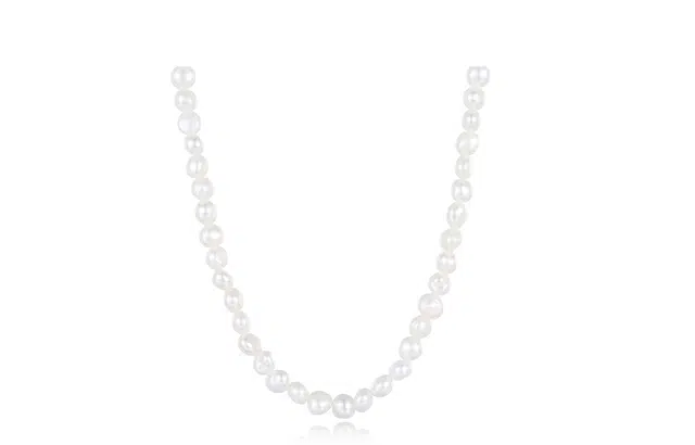 银千惠 小巴洛 小众不规则设计复古法式温柔气质简约百搭高级感 淡水珍珠 项链 女款 礼盒装