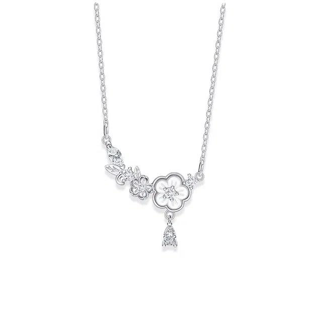 大唐国鼎 小梅花 时尚简约轻奢小众设计 森系高级感 优雅甜美精致气质 可爱温柔浪漫百搭 合金 项链 女款