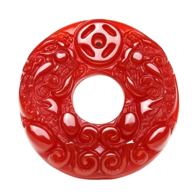 识恩 设计师款简约新中式古风进宝瑞兽 玛瑙 玉石项链 男女同款情侣款