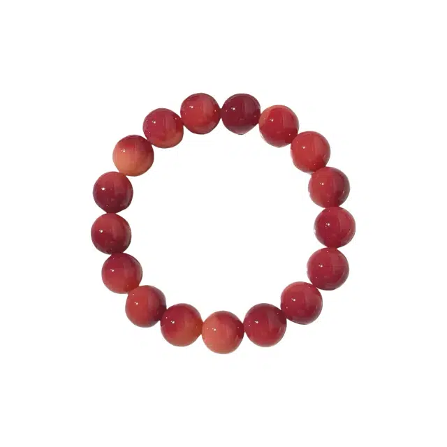 【渐变水墨系列】 艾卡拉 樱桃红人鱼姬晕染胭脂好运 远山黛复古风绕指柔佛珠精品设计 白玉菩提 手串 男女同款情侣款