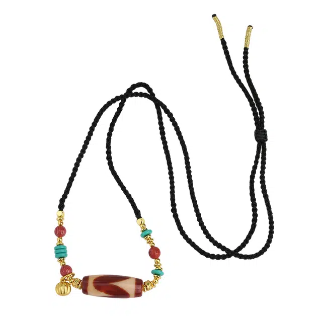 布达拉宫 红肉牙珠转运珠藏式挂绳 玛瑙 项链 男女同款情侣款