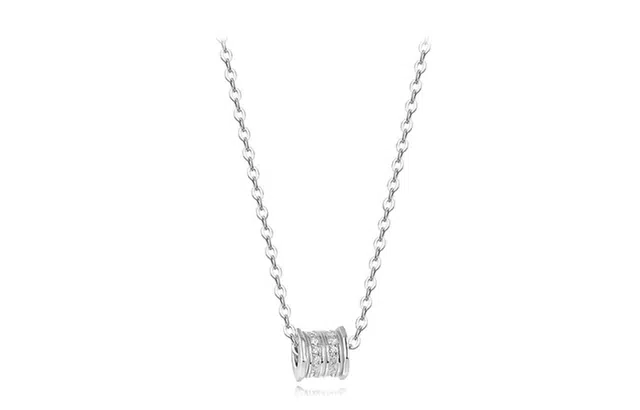 牧言 冷淡风气质简约小众设计高级感 光面立体闪耀圆环闺蜜日常百搭锁骨链 合金 小蛮腰项链 女款