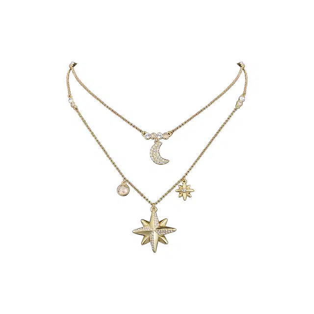 兰盈 星罗盘 轻奢原创设计锁骨链 合金 项链 女款