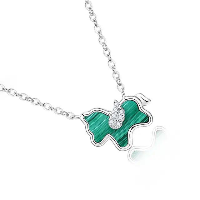 骊碧 香港轻奢小绿马饰品百搭小众高级感高档浪漫有意义 周年表白仪式感 孔雀石 项链 女款