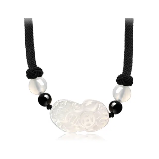 万娜 奉旨纳财貔貅小众设计 可调节 新中式国潮风时尚 玉髓 玉石项链 男女同款情侣款