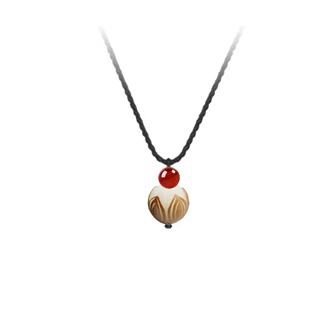 余笙情 莲花 好运连连 可爱炭烧招财猫爪 新中式#好运 菩提根 项链 男女同款情侣款