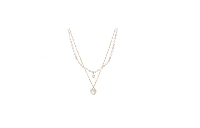 克拉日记 蝴蝶结在逃公主爱心/圆形三件套 双层叠戴法式 高级感 珍珠母贝贝珠 项链 女款 #节日告白礼