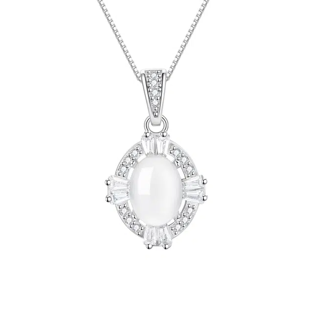 老凤祥 璀璨玉露 高级轻奢复古宫廷风锁骨链 清透气质简约时尚百搭  好运天然 玉髓 项链 女款