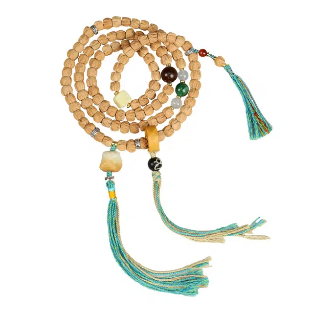 宝罗拉 民族风国潮瑞兽醒狮多圈佛珠盘玩 柏香籽/百香籽 菩提类项链 男女同款情侣款