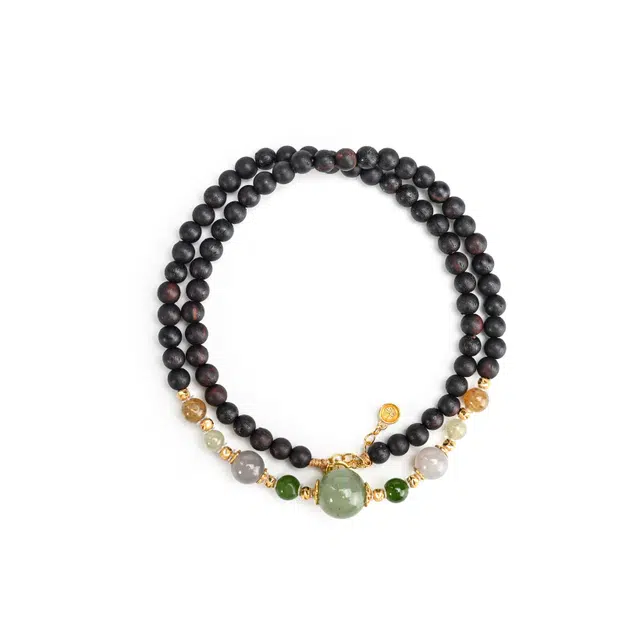 天纵 专属 新中式国潮精致轻奢文玩佛珠挂饰 福气满满 平安喜乐  国风小众设计高级感转运珠 降真香 项链 女款