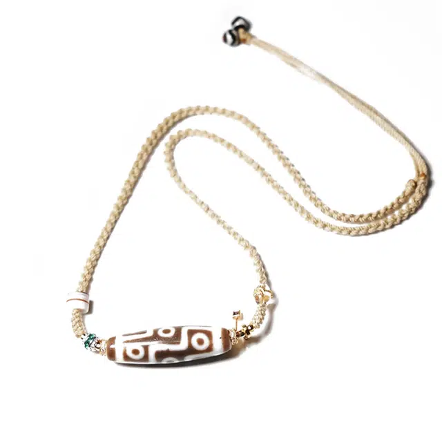 【五路财神来敲门】 玉临门 平安喜乐 藏式国风天珠吊坠 时尚轻奢个性百搭锁骨链#好运 玛瑙 项链 男女同款情侣款