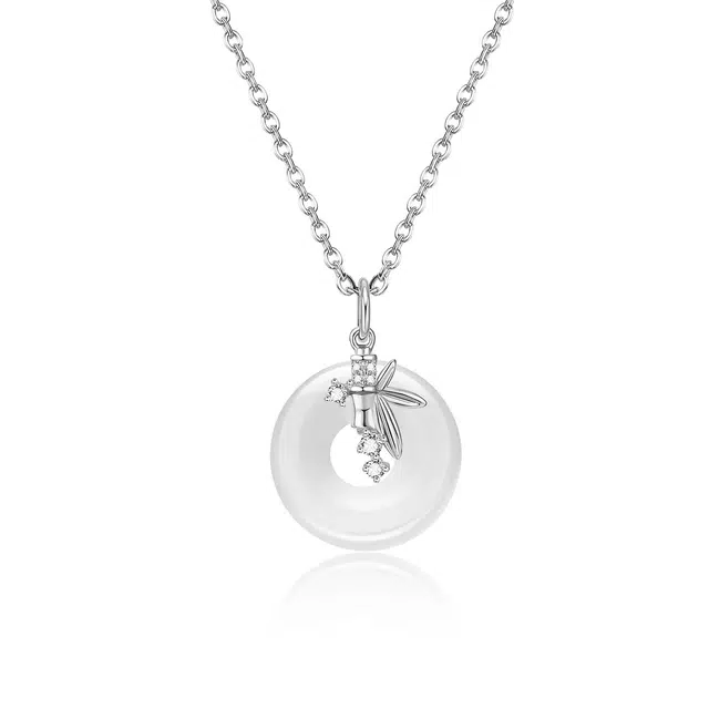 【节节高升】 潮宏基 耀竹叶 传承中式风格 轻奢国风 小众设计高级质感 百搭不撞款#好运 玉髓 项链 女款