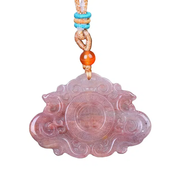 静汝玉 新中式平安锁 金丝玉 项链 男女同款情侣款