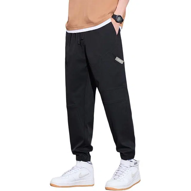 协协乐 男士春秋款宽松束脚潮牌哈伦裤男生美式高街夏季休闲百搭运动九分裤工装裤 男款