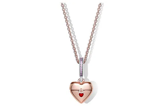 Pandora Lovers Necklace Rose Gold