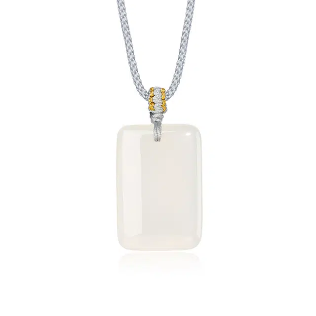 【温润】 金六福吉祥 新中式招财纳福吊坠简约高级时尚轻奢百搭 大气显白上岸转运必备#好运天然 玉髓 项链 男女同款情侣款