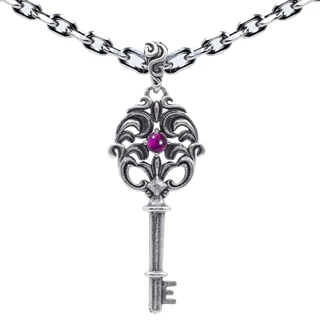 【可定制刻字】 白木黑冰 钥匙  时尚潮流 小众设计新中式高级感 银合金 项链 男款 礼盒