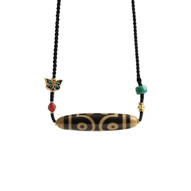 【已祝福加持】 玉临门 万事亨通 日富一富 七眼天珠玛瑙项链吊坠 藏式民族风项链挂件#好运 玛瑙 玉石项链 男女同款情侣款