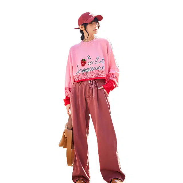 木果果木 短款休闲简约舒适毛衣 女款