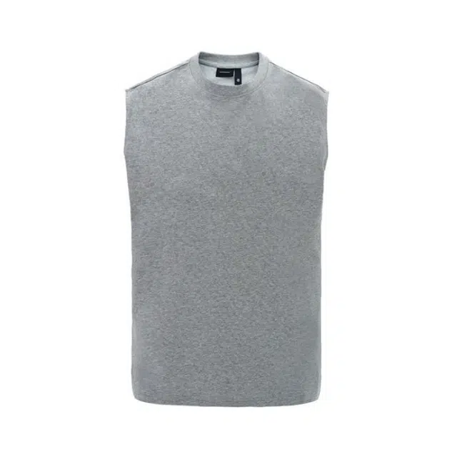 美式凉感休闲坎肩宽松纯色简约百搭日常时尚个性舒适背心 男女同款