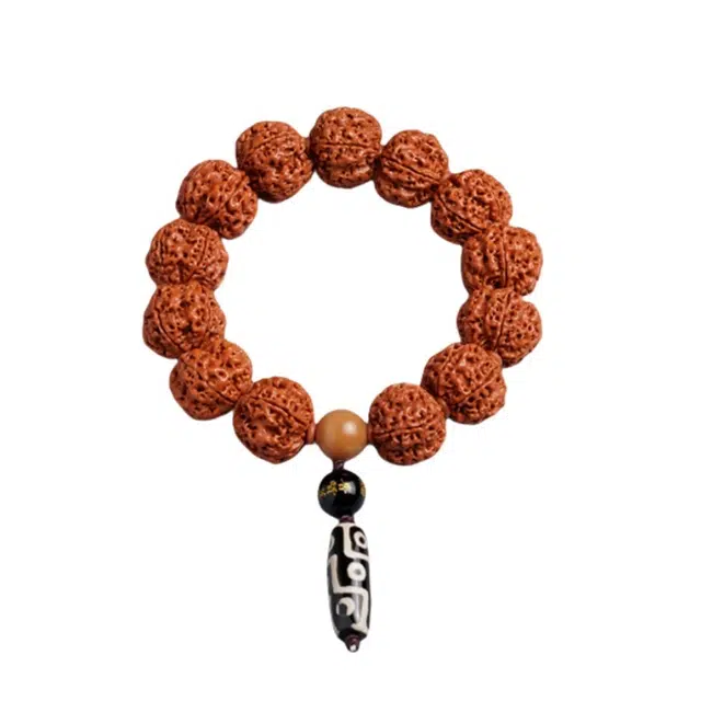 宣华意 精品 高油高密五星龙纹文玩红皮生肖佛配饰天珠九眼 事业顺利 幸福圆满#好运 金刚菩提 手串 男女同款情侣款