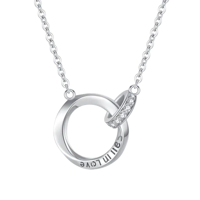 希缘 莫比乌斯环项链 轻奢小众饰品 纯银 锁骨链 女款 定制