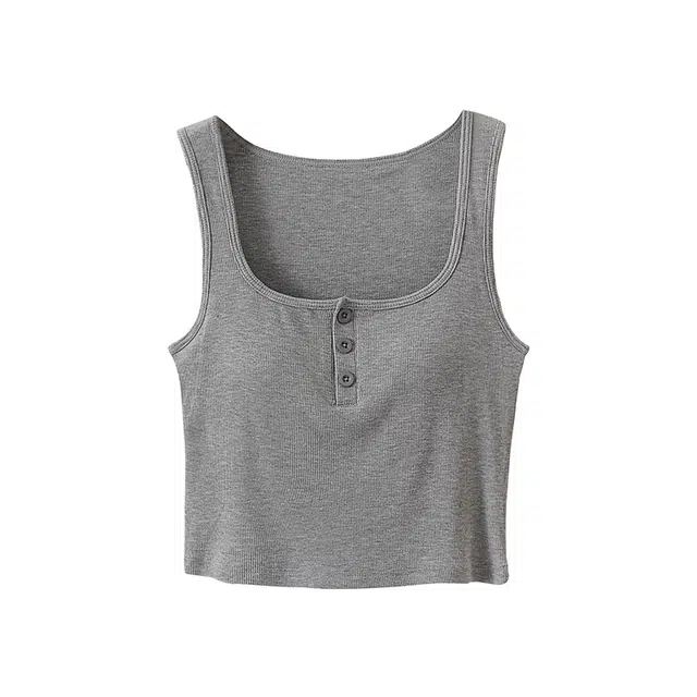 善己 方领修身外搭简约无袖背心 女款