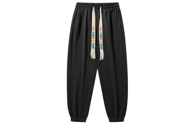 加菲猫家族 时尚高街宽松百搭休闲透气凉感针织运动裤 男女同款