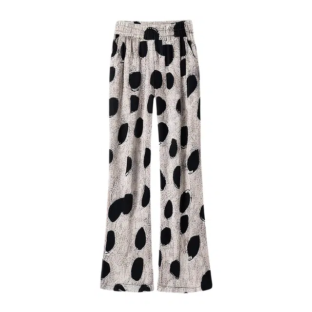 潞优野 冰丝雪纺阔腿裙宽松显瘦松弛感沙滩裙裤休闲裤 女款