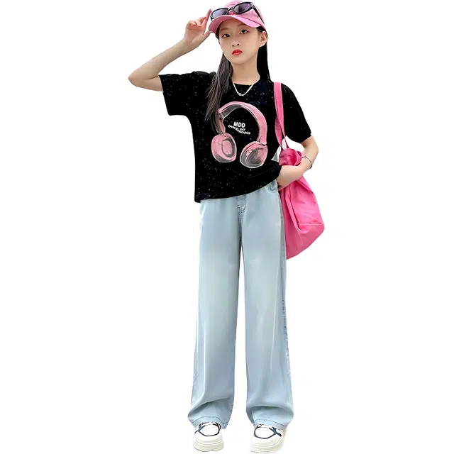 泰迪珍藏长裤 纯色洋气时尚 浅蓝色 中小童