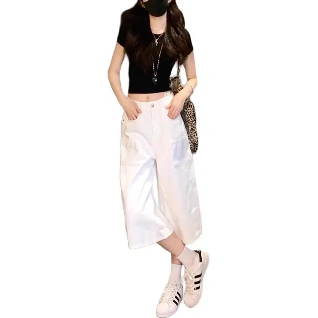 么宁 时尚美式复古洋气质潮牌名媛轻奢高级感优雅时髦潮流舒适牛仔短裤 女款