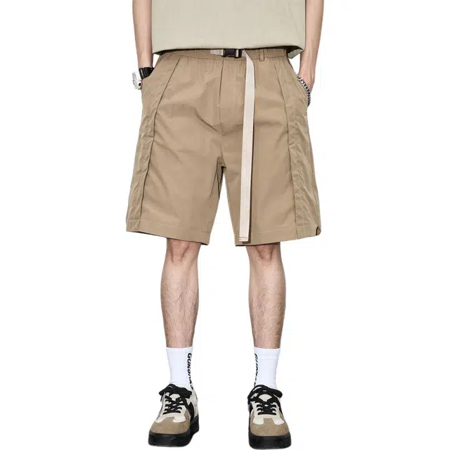 隐狼世家 薄款夏季纯色休闲裤五分裤工装短裤 男款