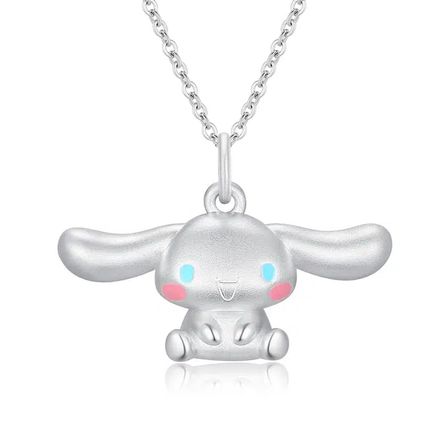 潮宏基 ×三丽鸥正版授权联名 大耳狗 硬银挂坠颈饰萌趣可爱 浪漫恋爱 足银 项坠/吊坠 女款