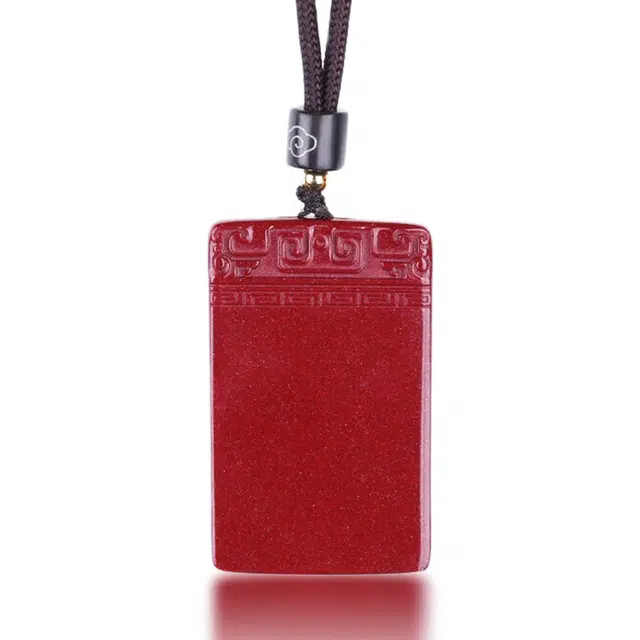 妍韵珠宝 无事牌 时来运转#好运 朱砂 项链 男女同款情侣款