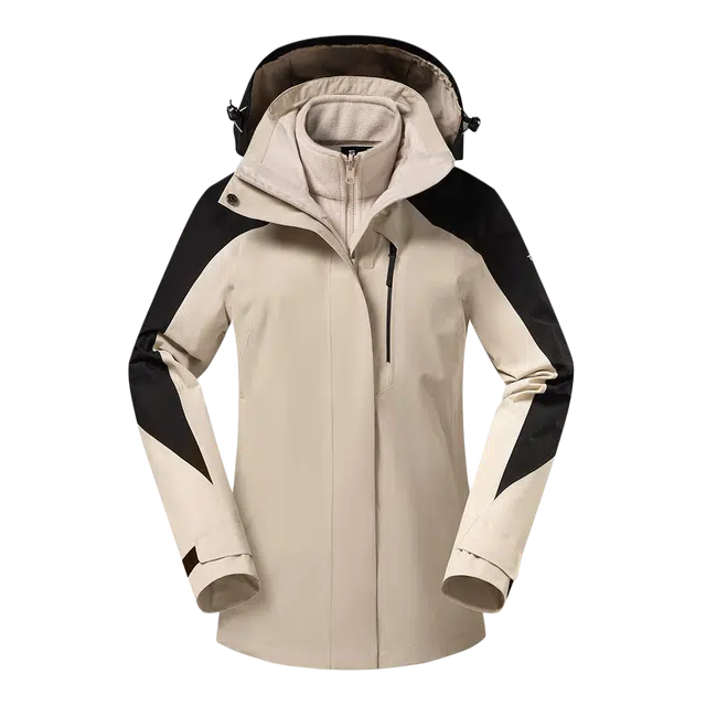 探路者 户外三合一抓绒两件套夹克 女款