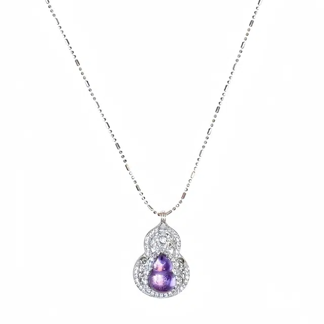 丰运阁 紫气东来 福禄满满  成功上岸 吉祥如意 大吉大利 紫水晶 项链 女款