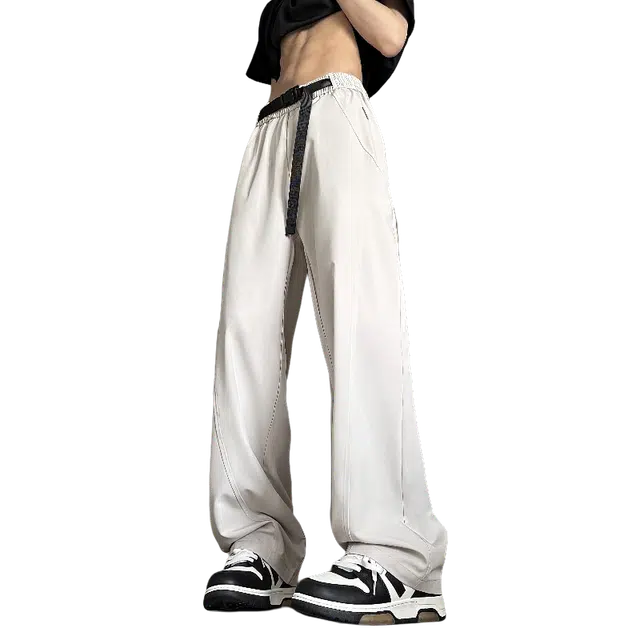 臣目 速干薄款美式宽松直筒阔腿休闲裤 男女同款