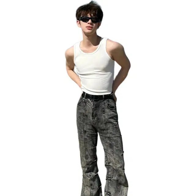 单爵 修身无袖坎肩美式弹力健身运动背心 男女同款