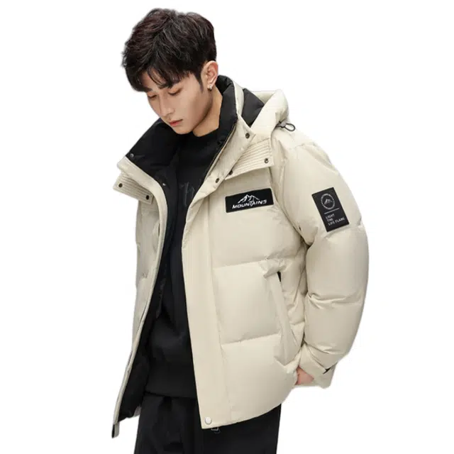 鸭鸭 极寒系列 时尚韩版潮流短款连帽山系户外运动加厚保暖面包羽绒服 男女同款