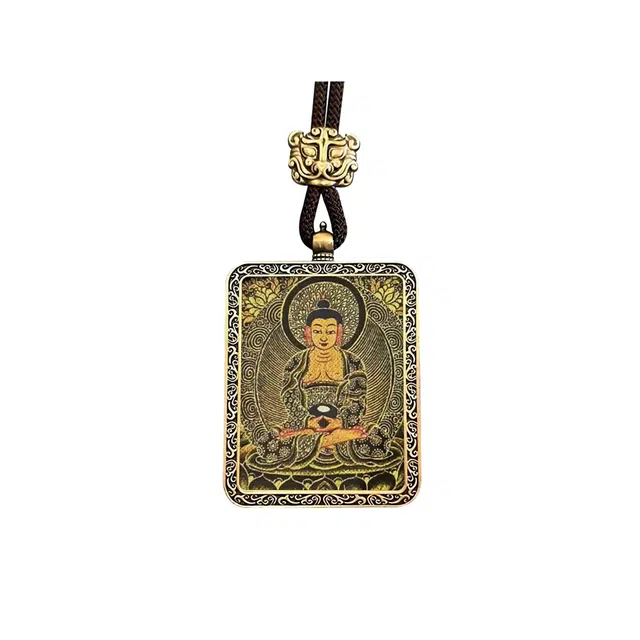 玉临门 进宝 藏式双面生肖八大守护神系列 复古民族风手工编织绳#好运 合金 项链 男女同款情侣款