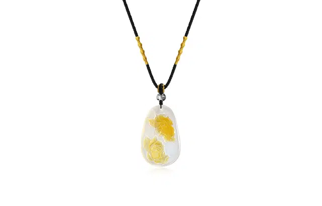 凤祥囍事 老凤祥 莲年有鱼项绳 好运莲莲 年年有余 国风复古时尚小众 清冷高级感设计简约百搭显气质优雅 #好运 玉髓 项链 女款