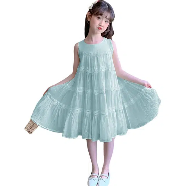 泰迪珍藏连衣裙 简约流行亲肤柔软清爽无袖 儿童款