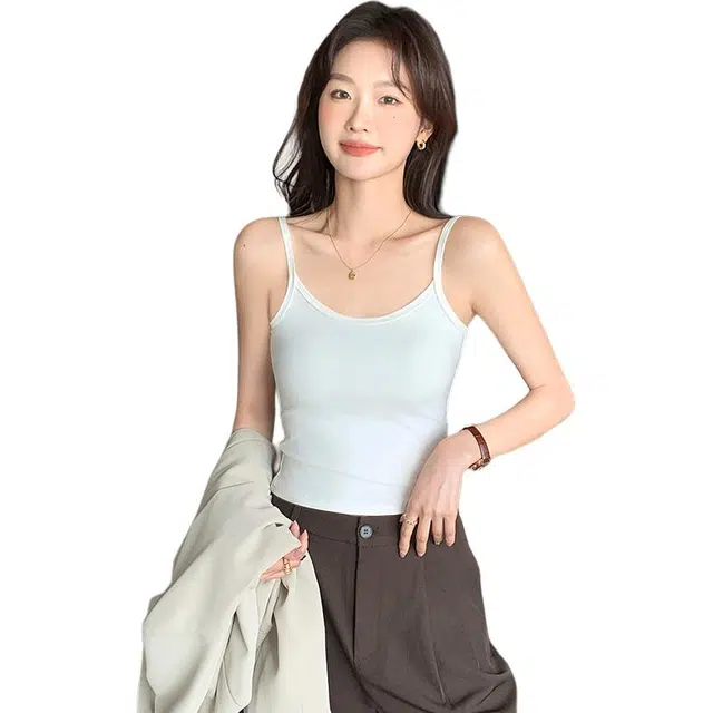 善己 纯色小吊带螺纹内搭修身显瘦百搭背心 女款